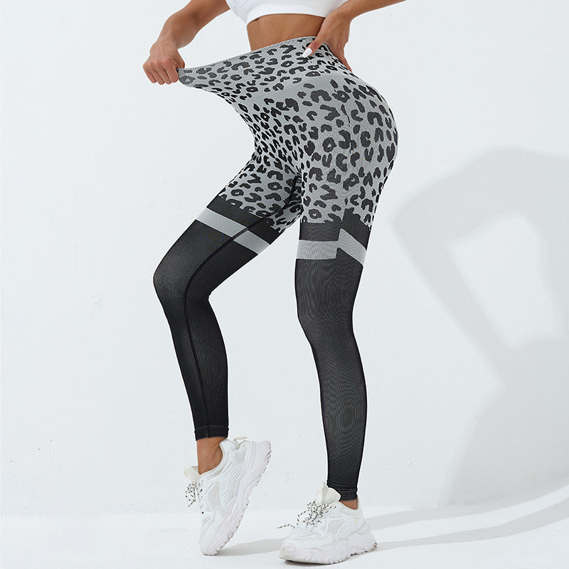 Leopard Sculpt Leggings fără cusături