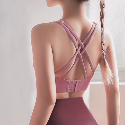 Sutien fitness cu bretele încrucișate